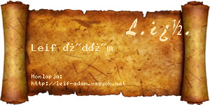 Leif Ádám névjegykártya